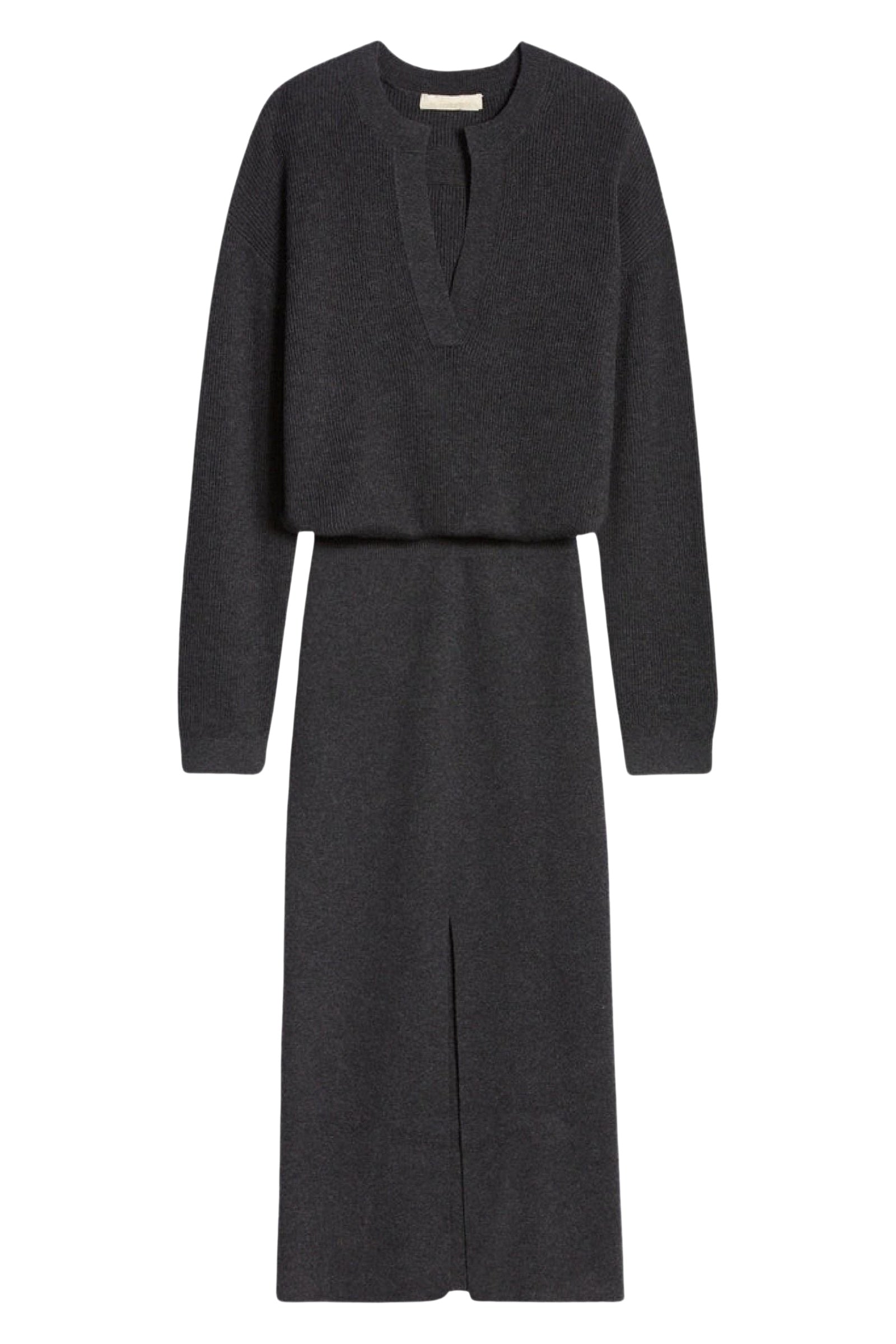 RECO : 130 // Robe Eliette en laine mélangée - Anthracite