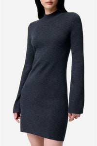 Robe courte Florane en laine - Anthracite