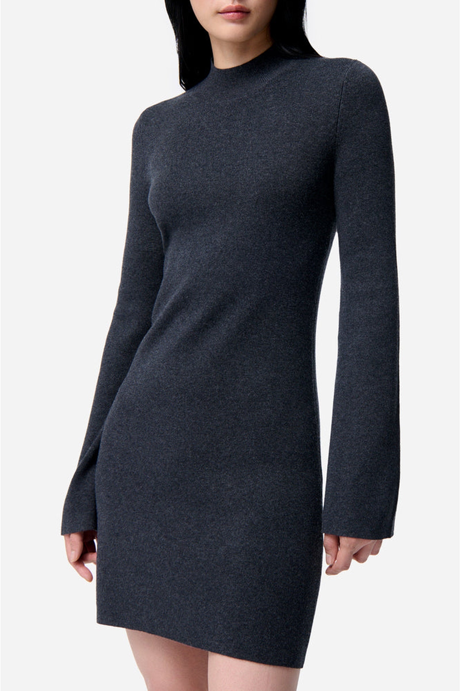 Robe courte Florane en laine - Anthracite