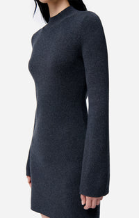 Robe courte Florane en laine - Anthracite
