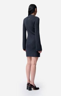 Robe courte Florane en laine - Anthracite