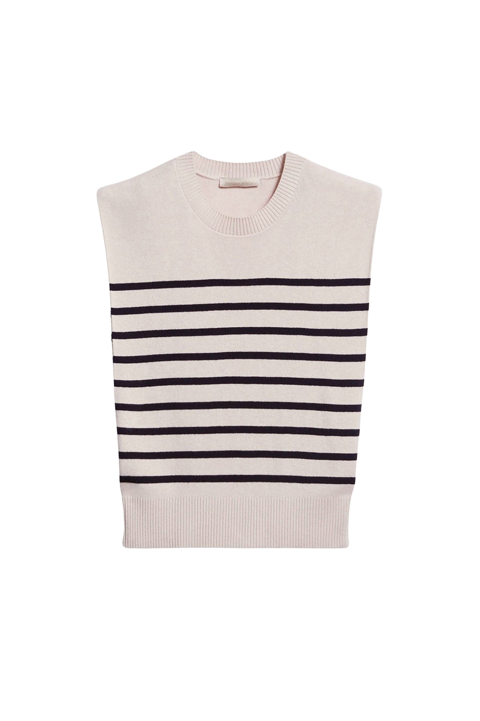 Pull Cassandra en laine mélangée - Écru & Marine