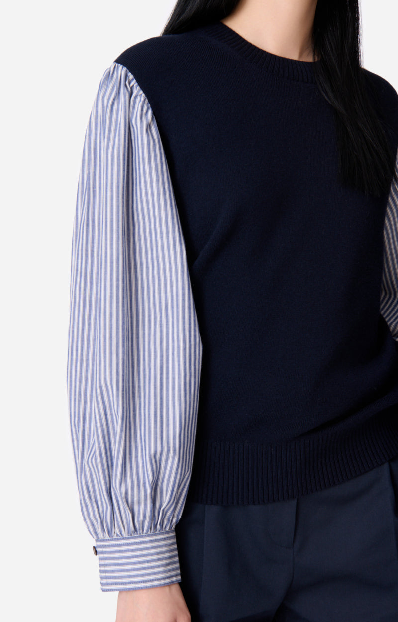 Pull Elektra en laine - Marine
