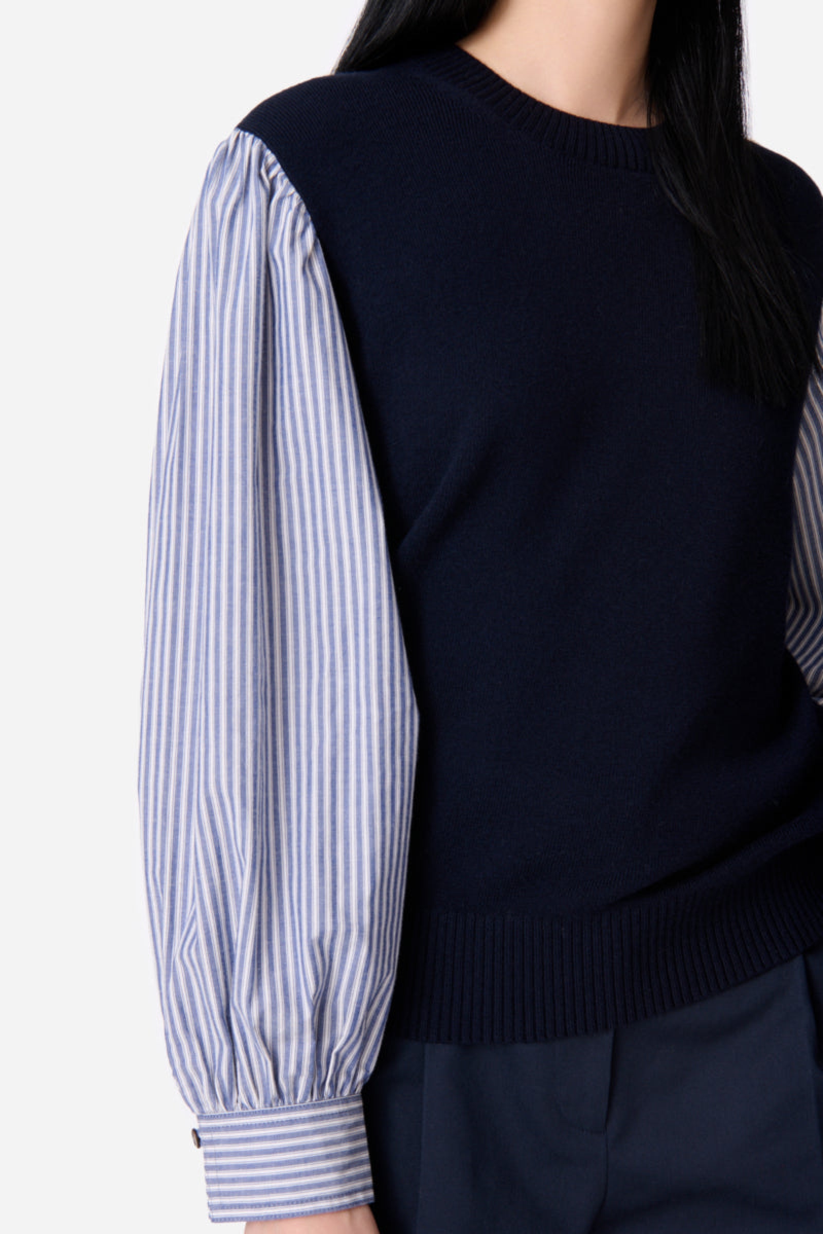 Pull Elektra en laine - Marine
