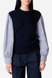 Pull Elektra en laine - Marine