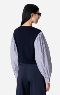 Pull Elektra en laine - Marine
