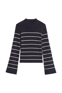 RECO : 110 // Pull Francesca en laine mélangée - Écru & Marine