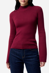 RECO : 110 // Pull Francesca en laine mélangée - Bordeaux