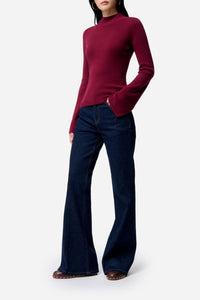 RECO : 110 // Pull Francesca en laine mélangée - Bordeaux