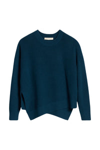 RECO : 110 // Pull Fontana en laine mélangée - Bleu Canard
