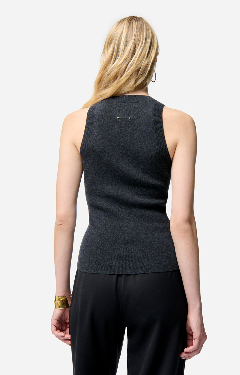 Top Filippa en laine - Anthracite