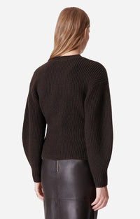 Gilet Deloris en laine - Marron