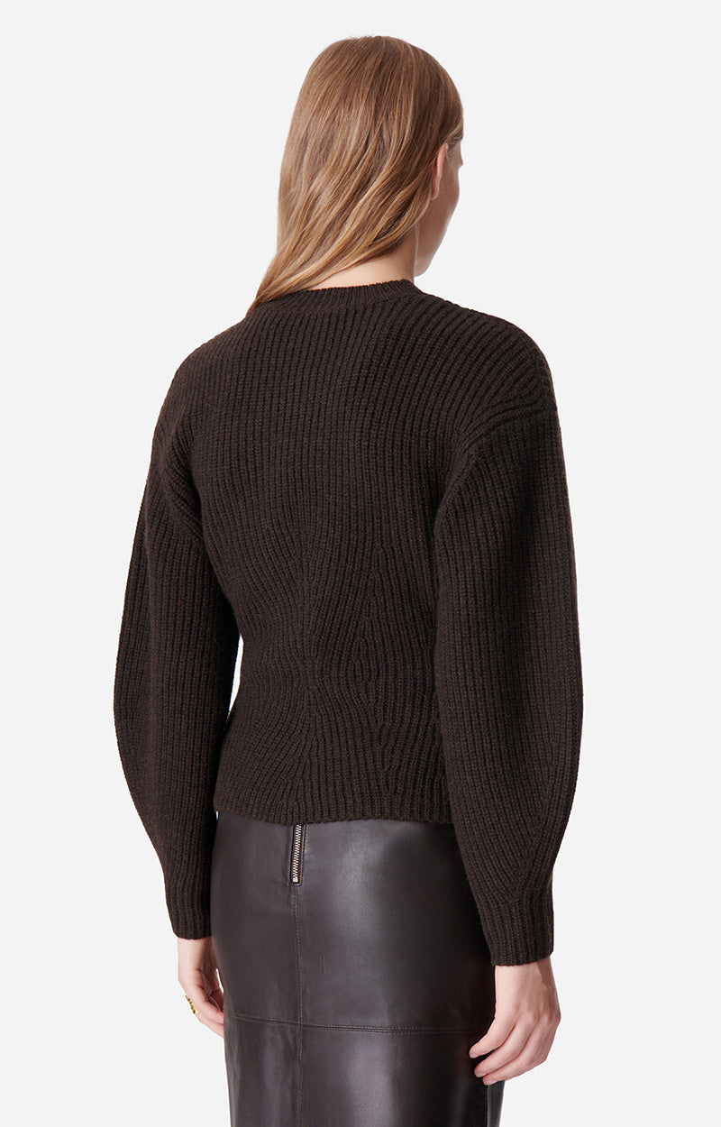 Gilet Deloris en laine - Marron