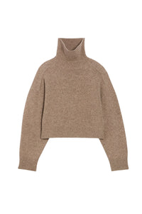 Pull col roulé Ballerine en laine - Fauve