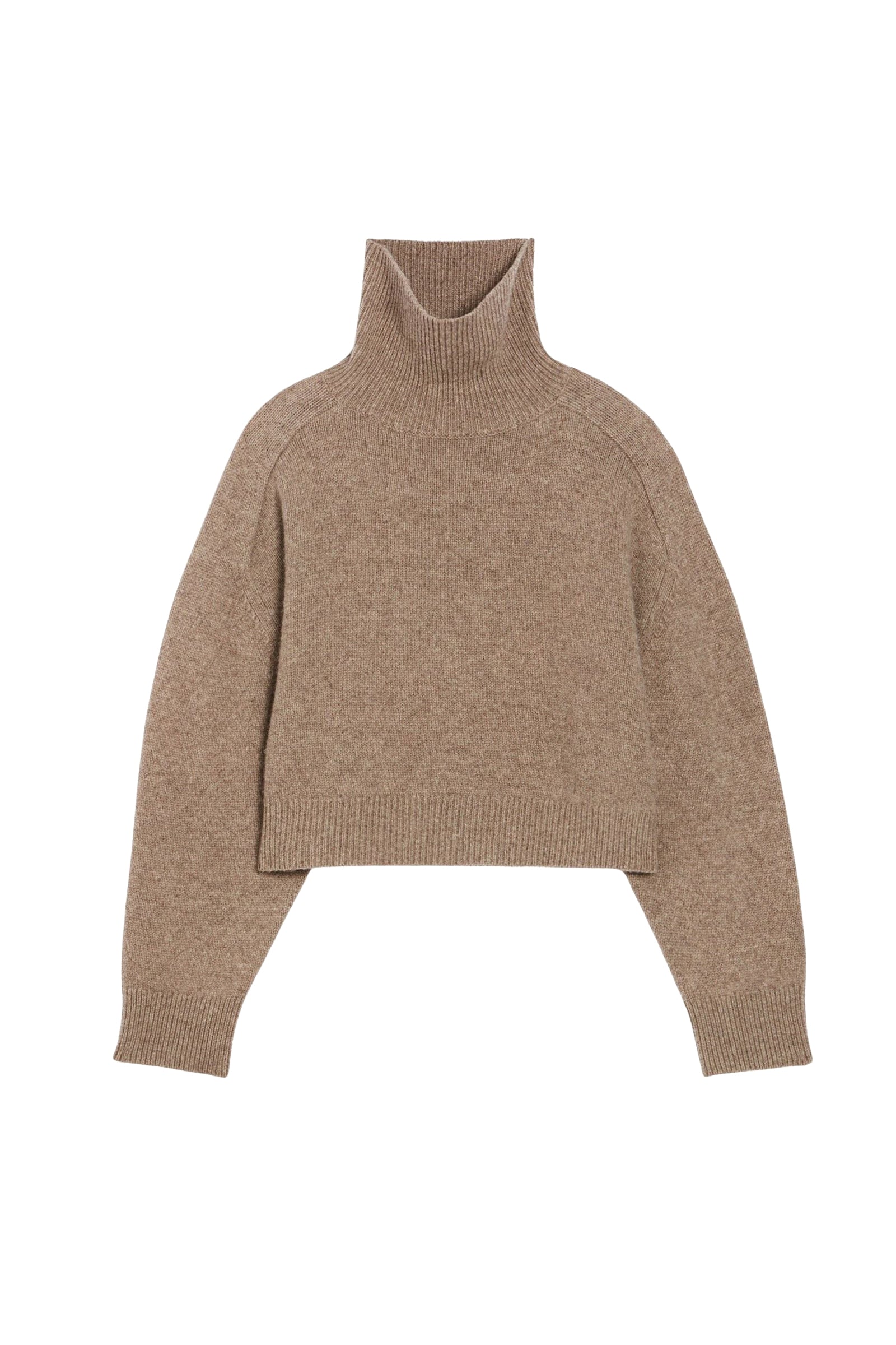 Pull col roulé Ballerine en laine - Fauve