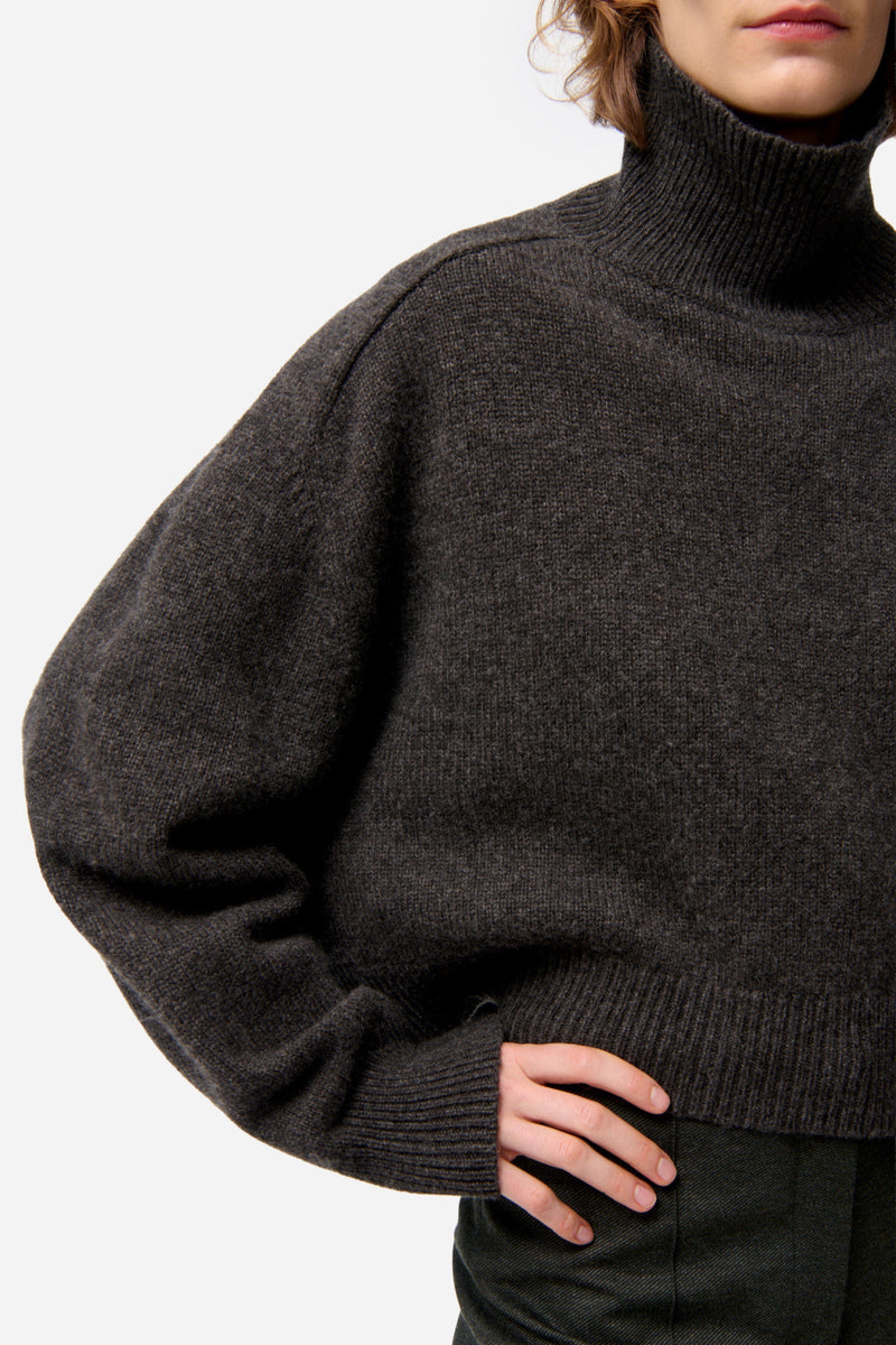 Pull Ballerine en laine - Anthracite