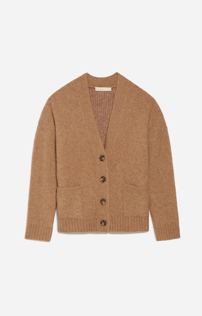 32 QTY NEW // CAMEL / Cardigan Bagatelle - CAMEL