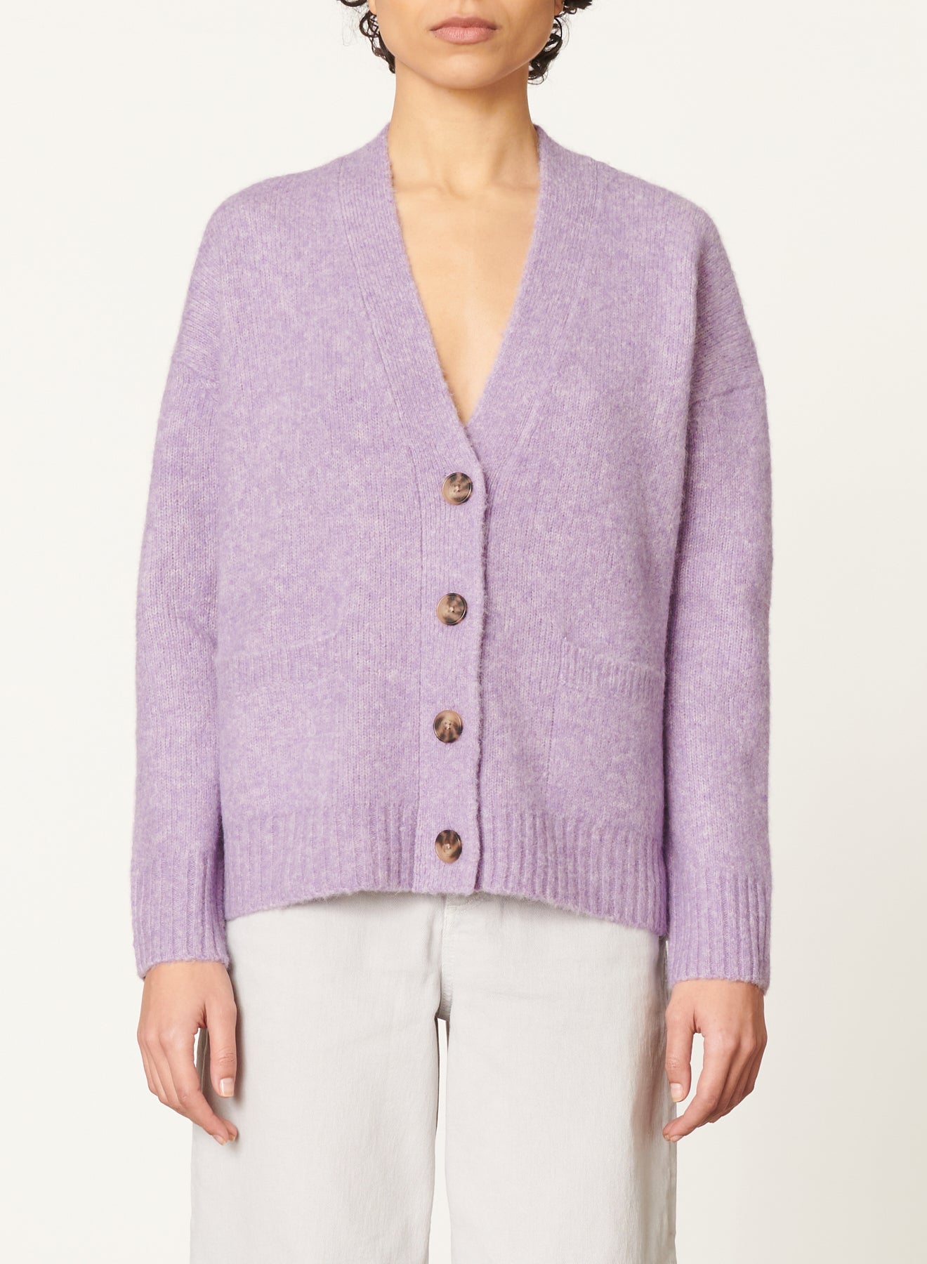 Cardigan Bagatelle en laine - Lilas