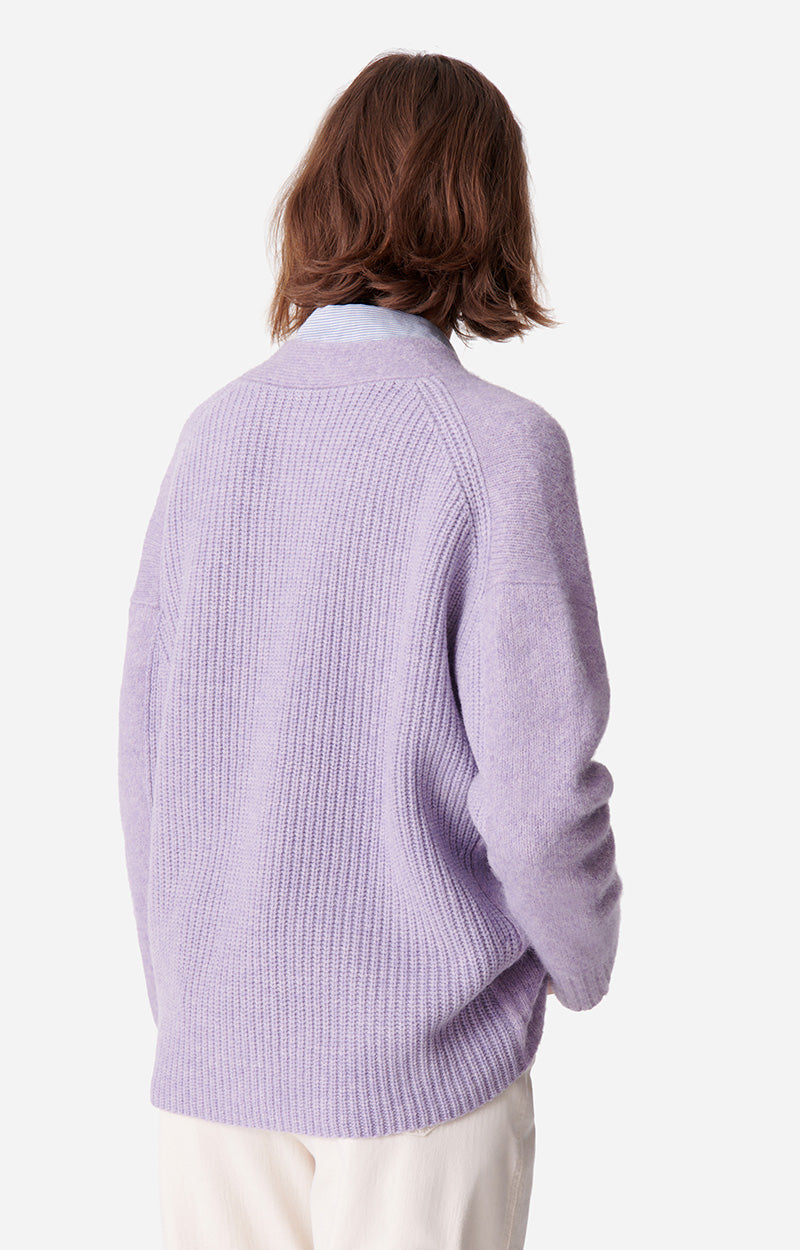 Cardigan Bagatelle en laine - Lilas
