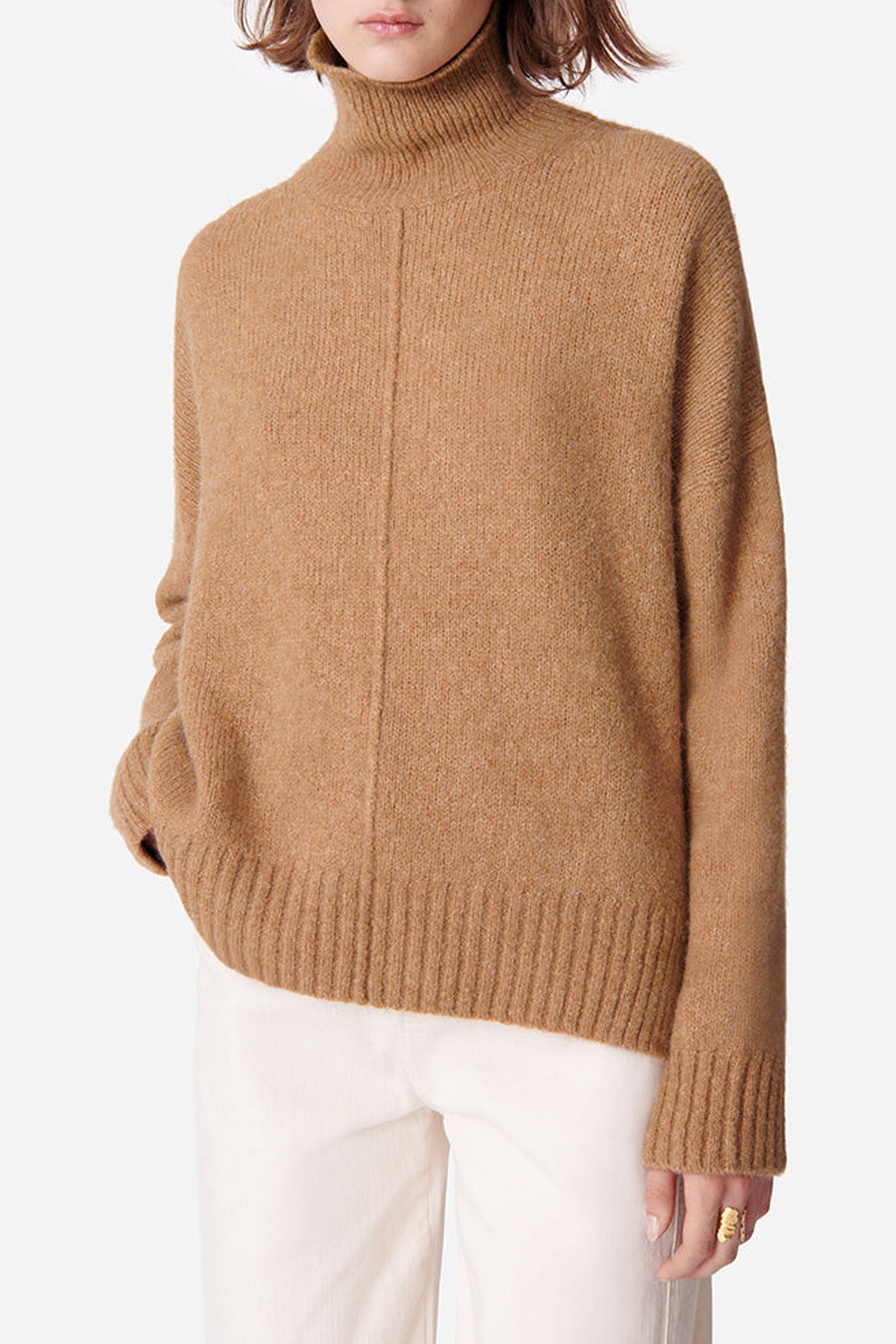 Pull Balade en laine - Camel