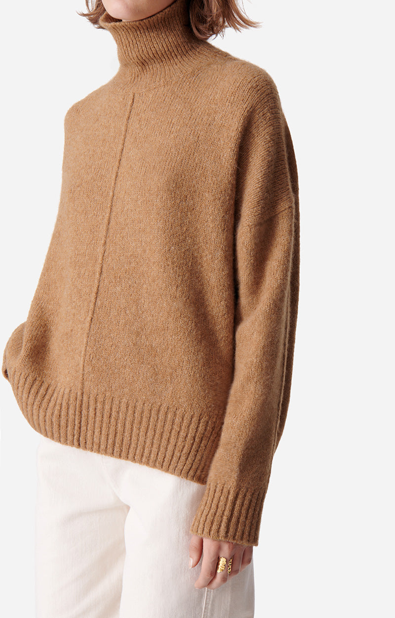 Pull Balade en laine - Camel