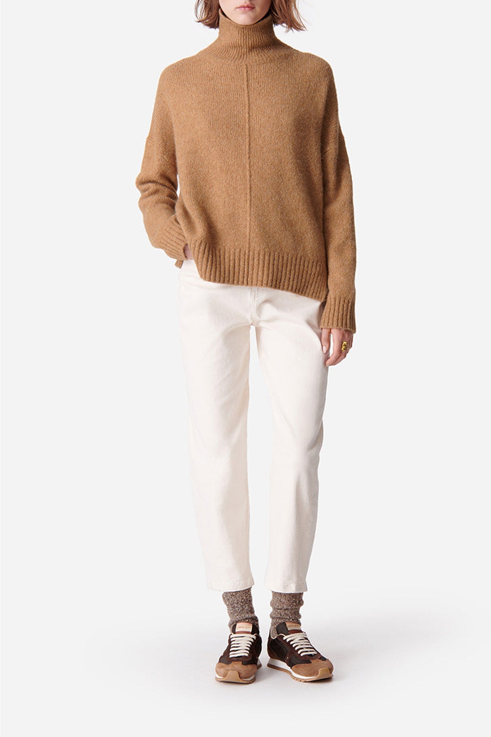 Pull Balade en laine - Camel