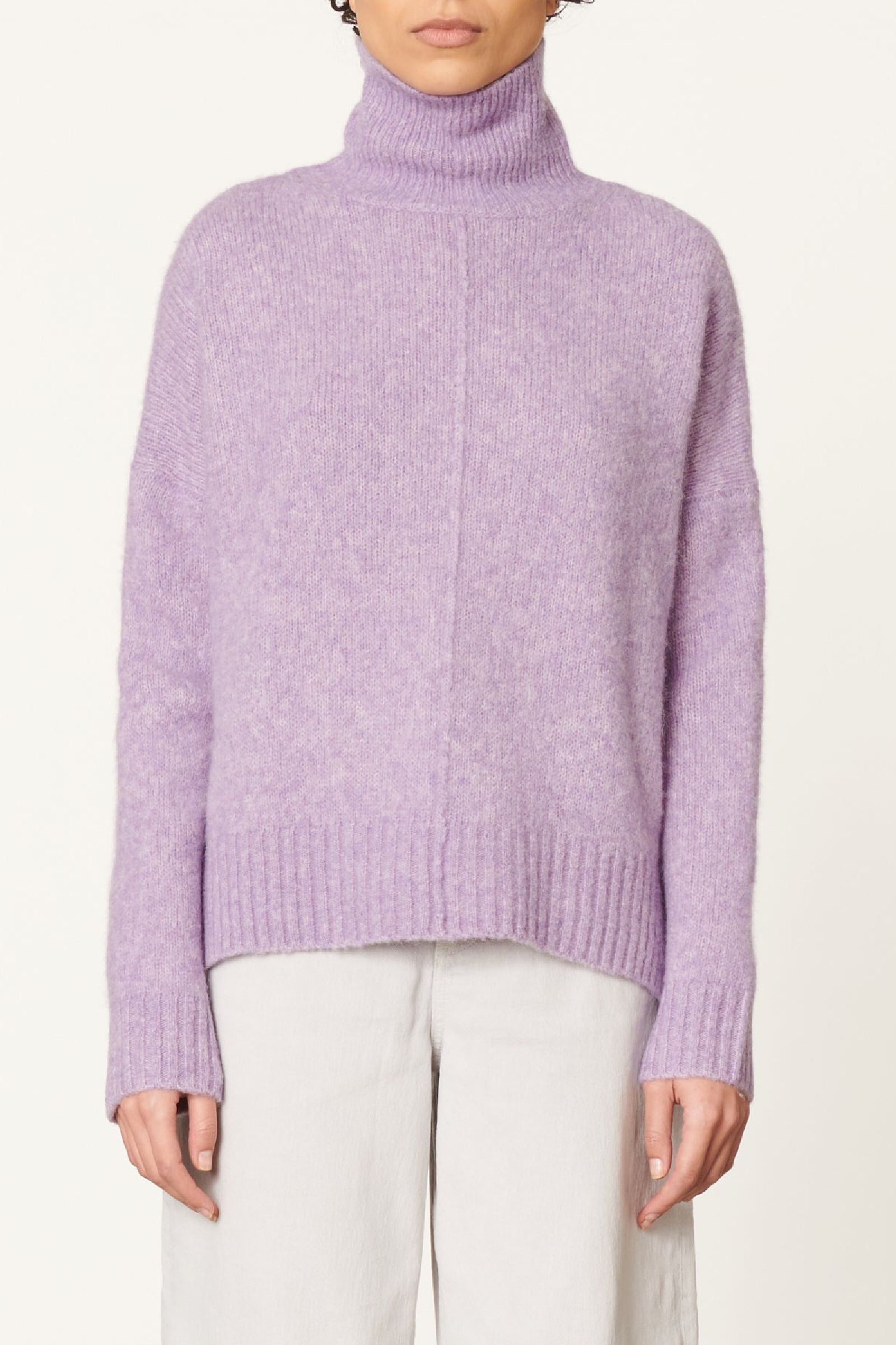 Pull Balade en laine - Lilas