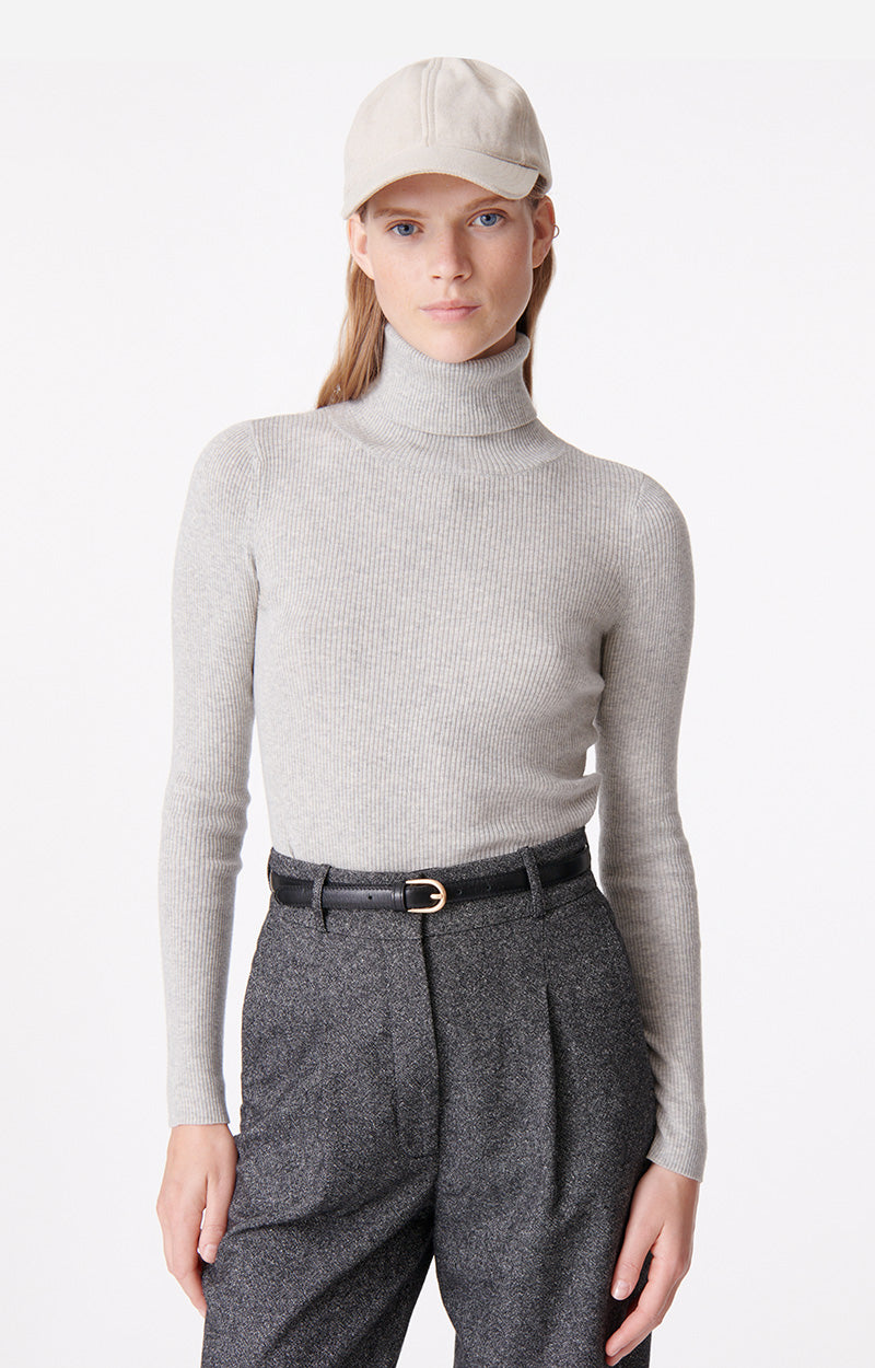 12 QTY NEW // GRIS CHINE CLAIR / Pull Brindille - GRIS CHINE CLAIR