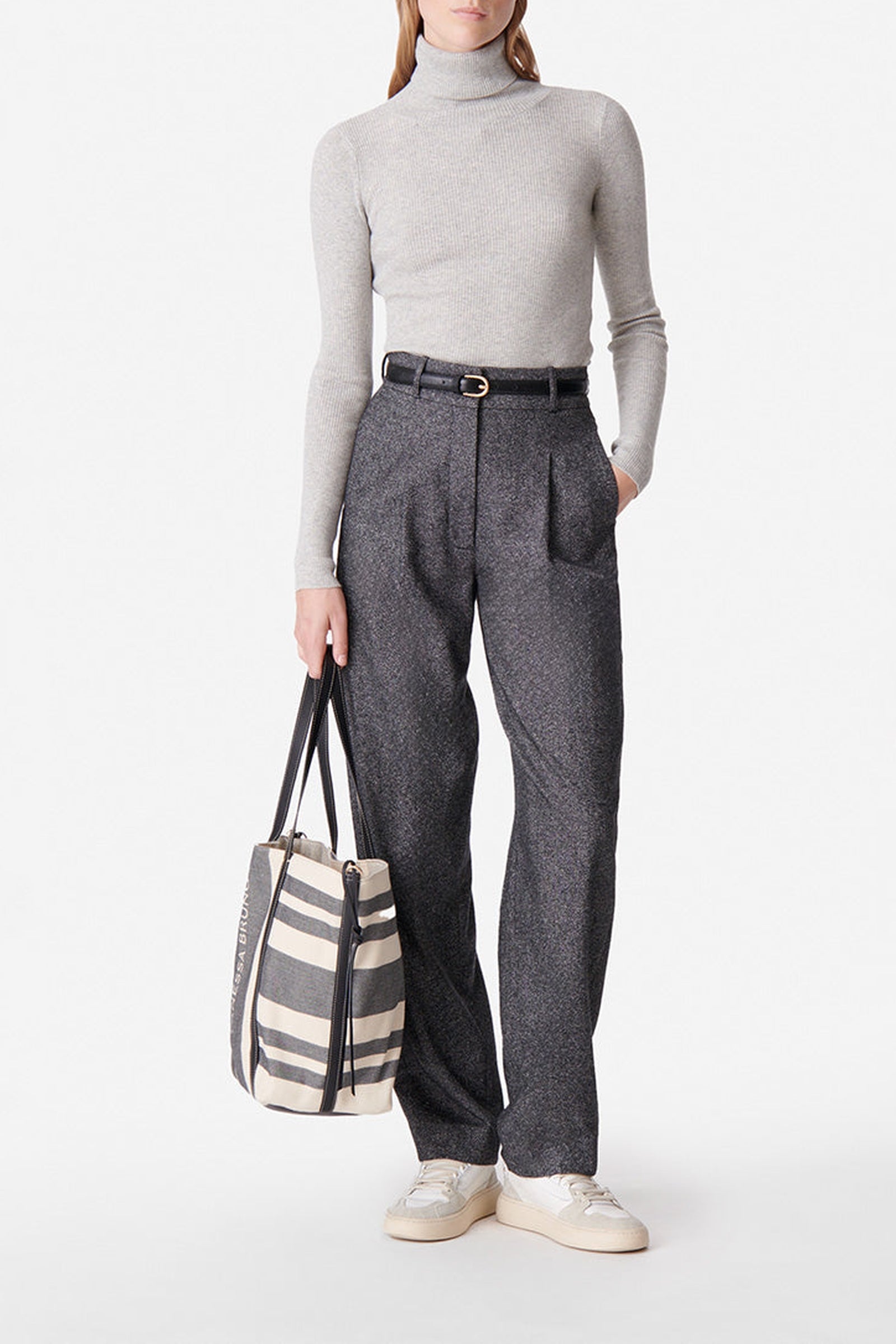 Pull Brindille en laine - Gris Chiné Clair