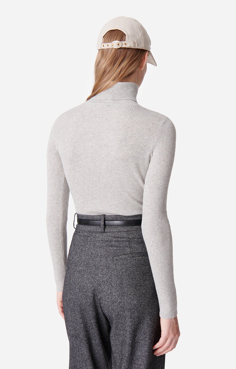 Pull Brindille en laine - Gris Chiné Clair