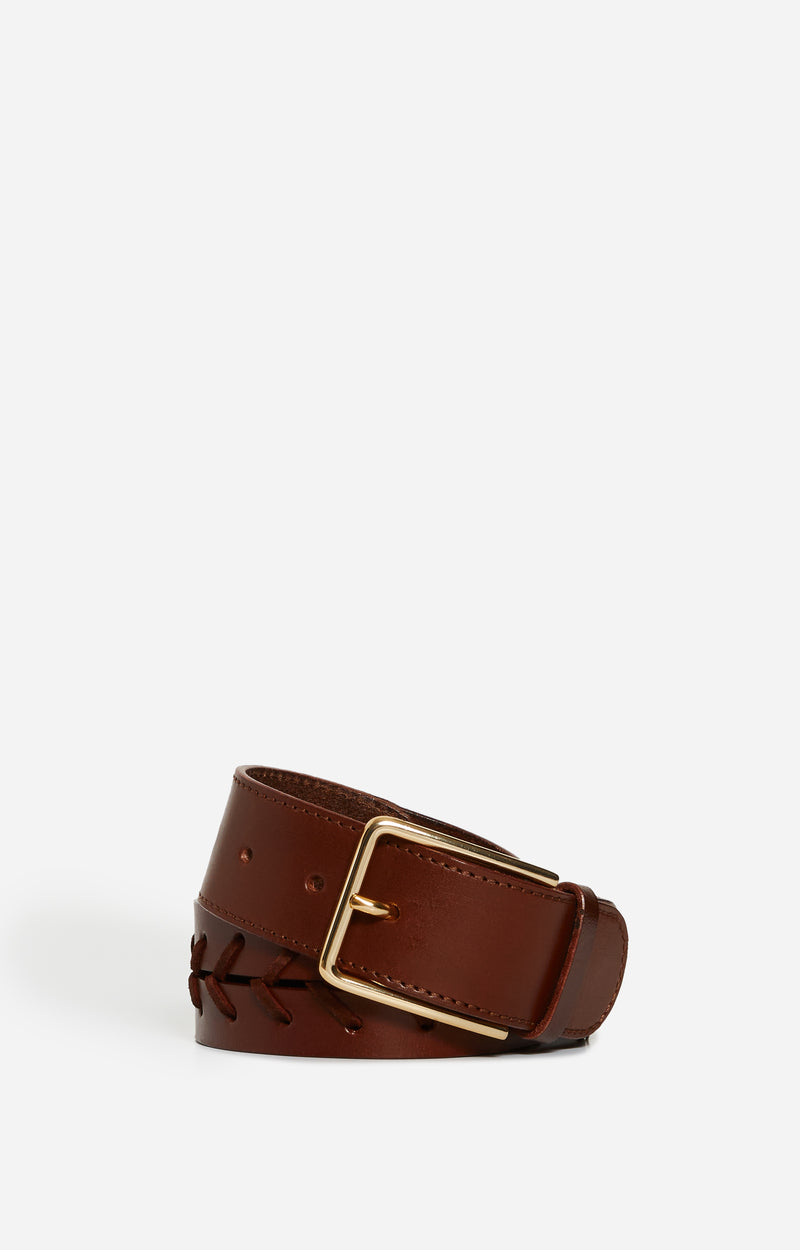 Ceinture 40mm en cuir - Marron