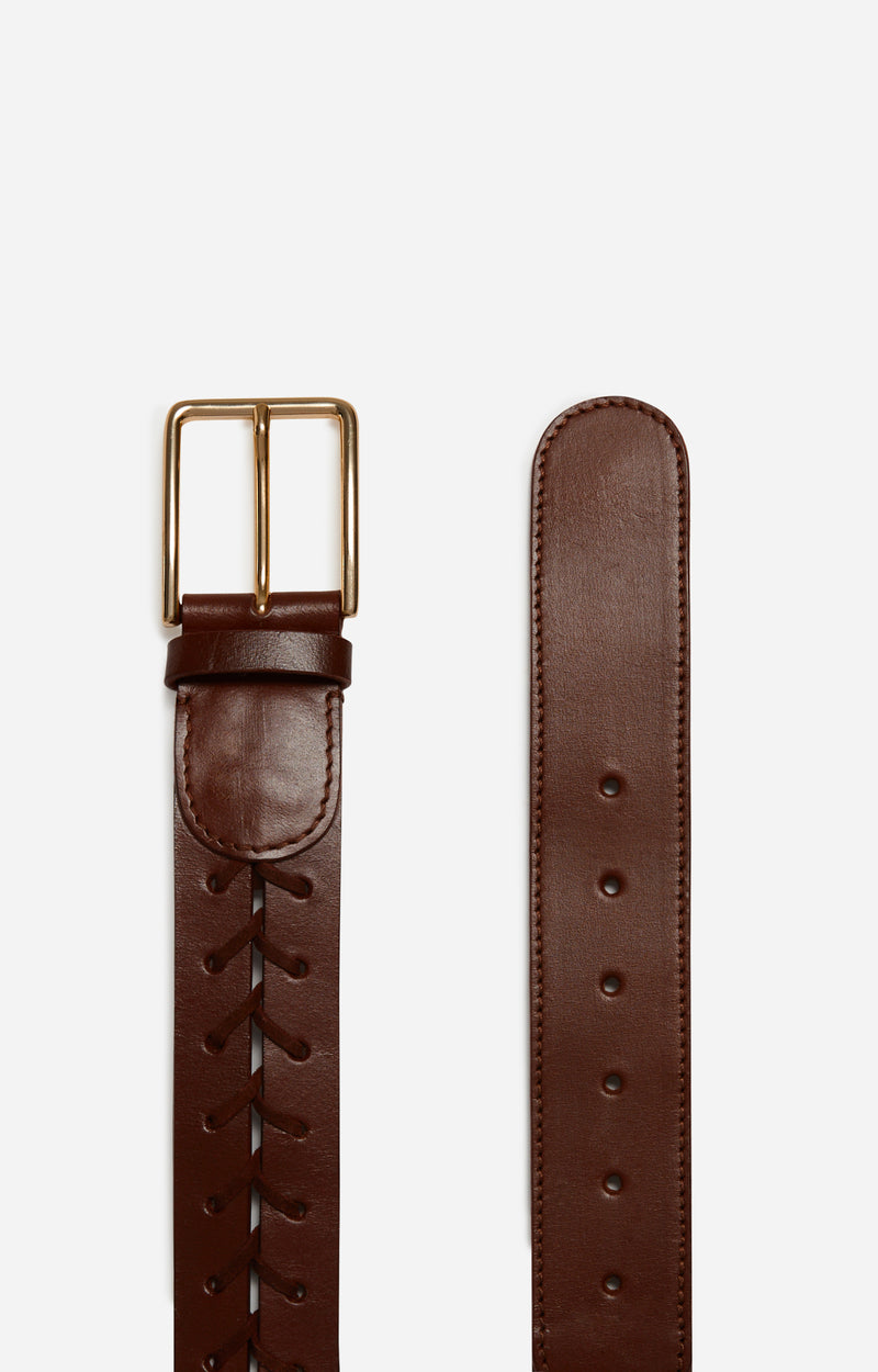 Ceinture 40mm en cuir - Marron