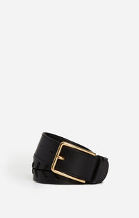 Ceinture 40mm en cuir - Noir