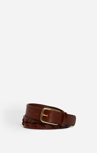 Ceinture 25mm en cuir - Marron