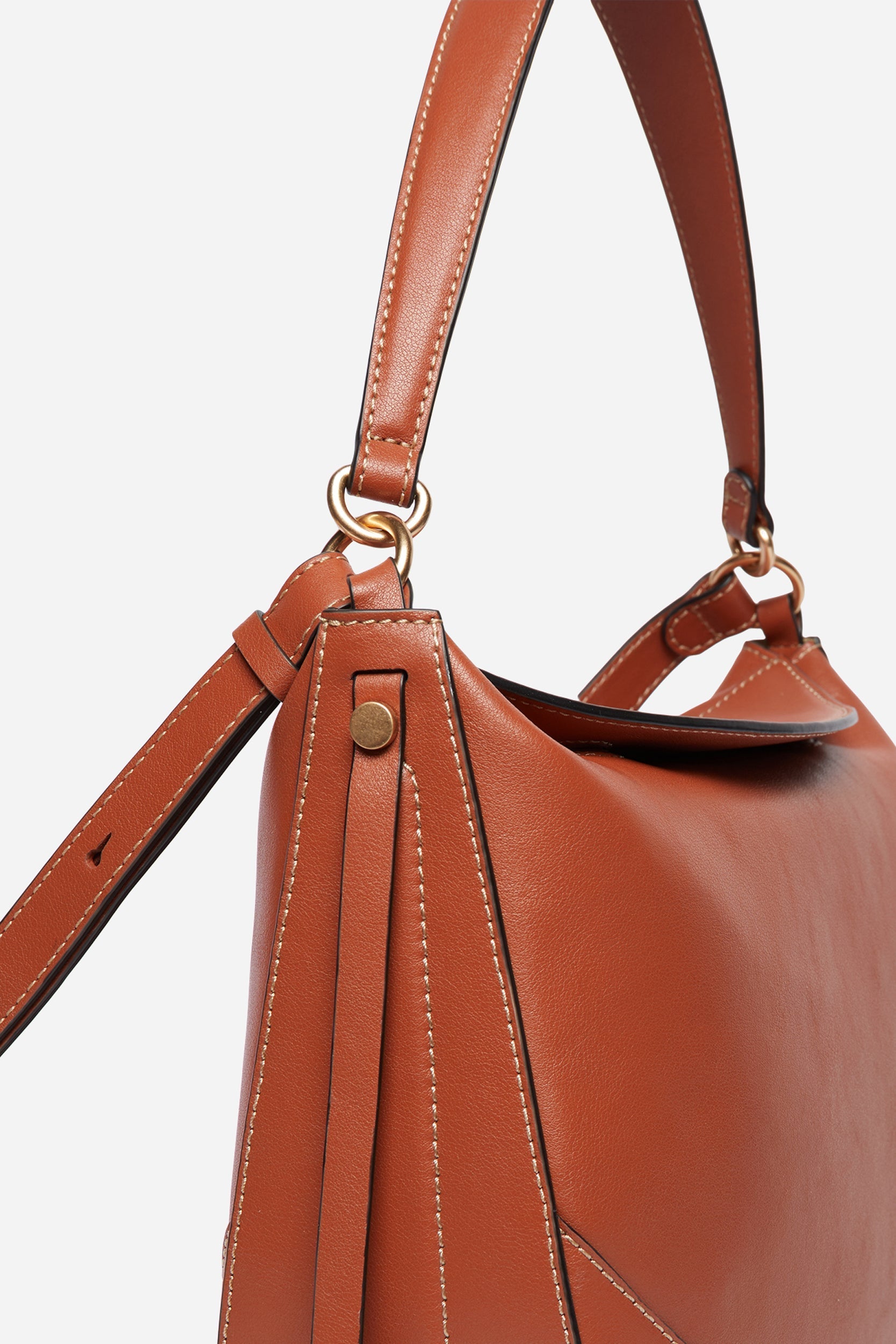 Grand Sac Daily en cuir - Rouille