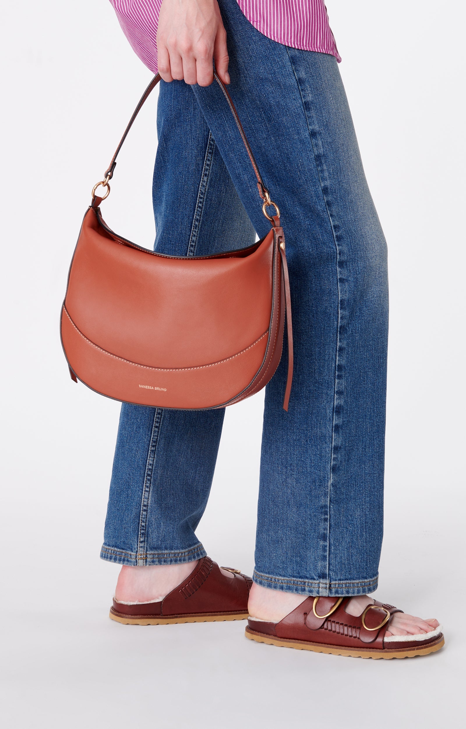 Grand Sac Daily en cuir - Rouille