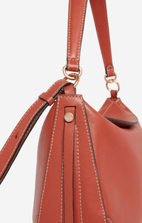 Grand Sac Daily en cuir - Rouille