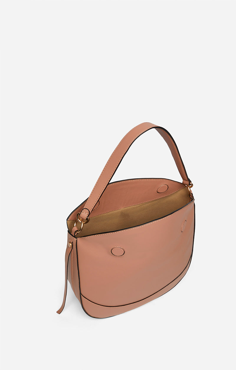 Grand sac Daily en cuir - Nude
