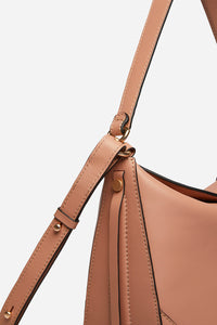 Large Daily leather bag - Nude
