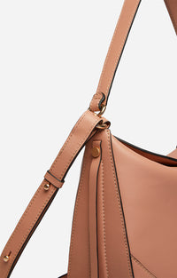 Grand sac Daily en cuir - Nude