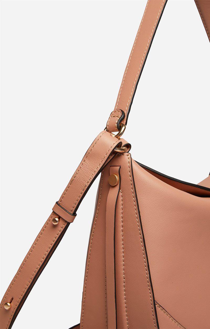 Grand sac Daily en cuir - Nude