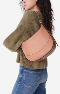 Grand sac Daily en cuir - Nude