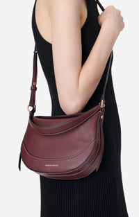 Petit sac Daily en cuir - Bordeaux