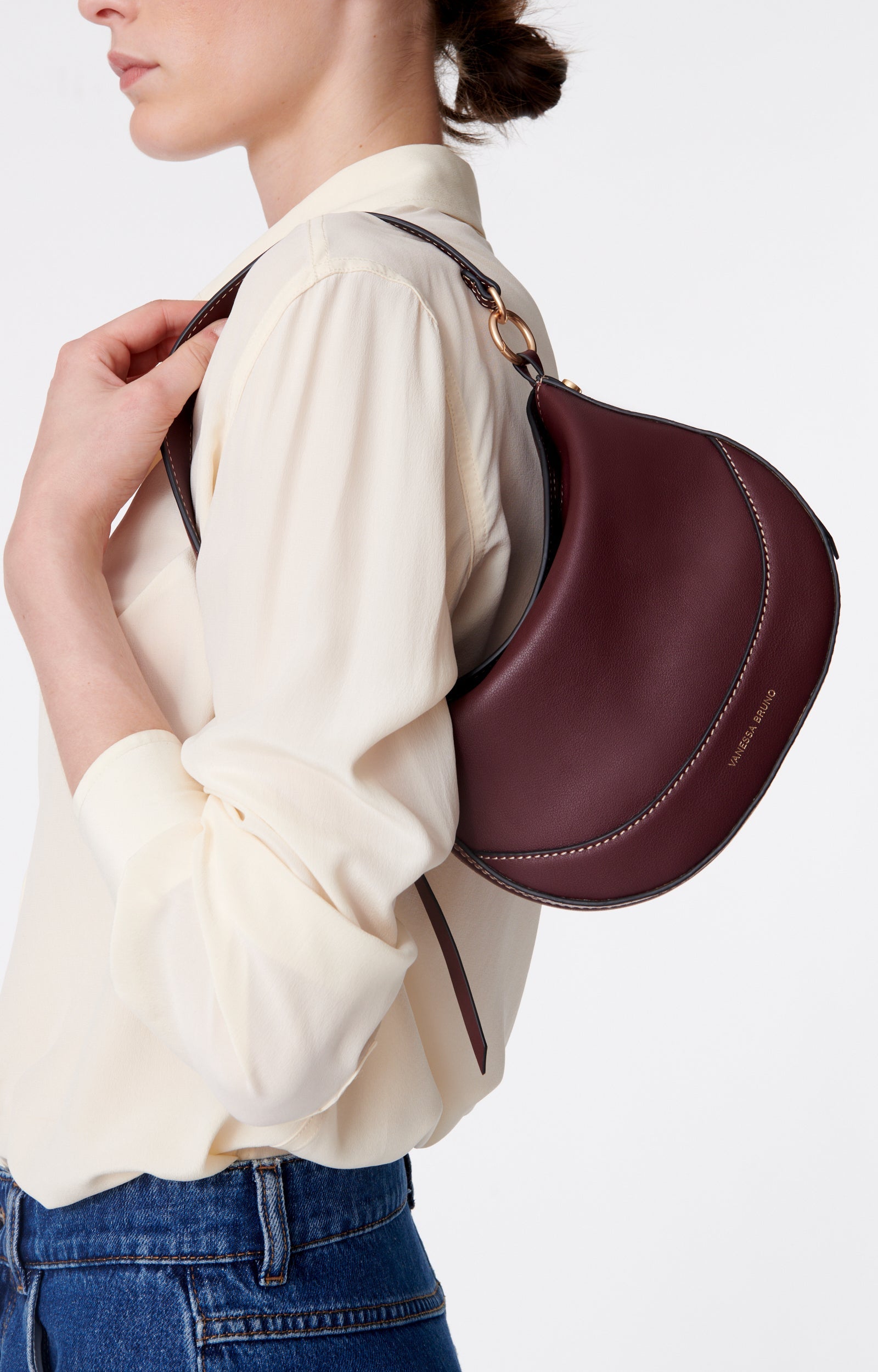 Petit sac Daily en cuir - Bordeaux