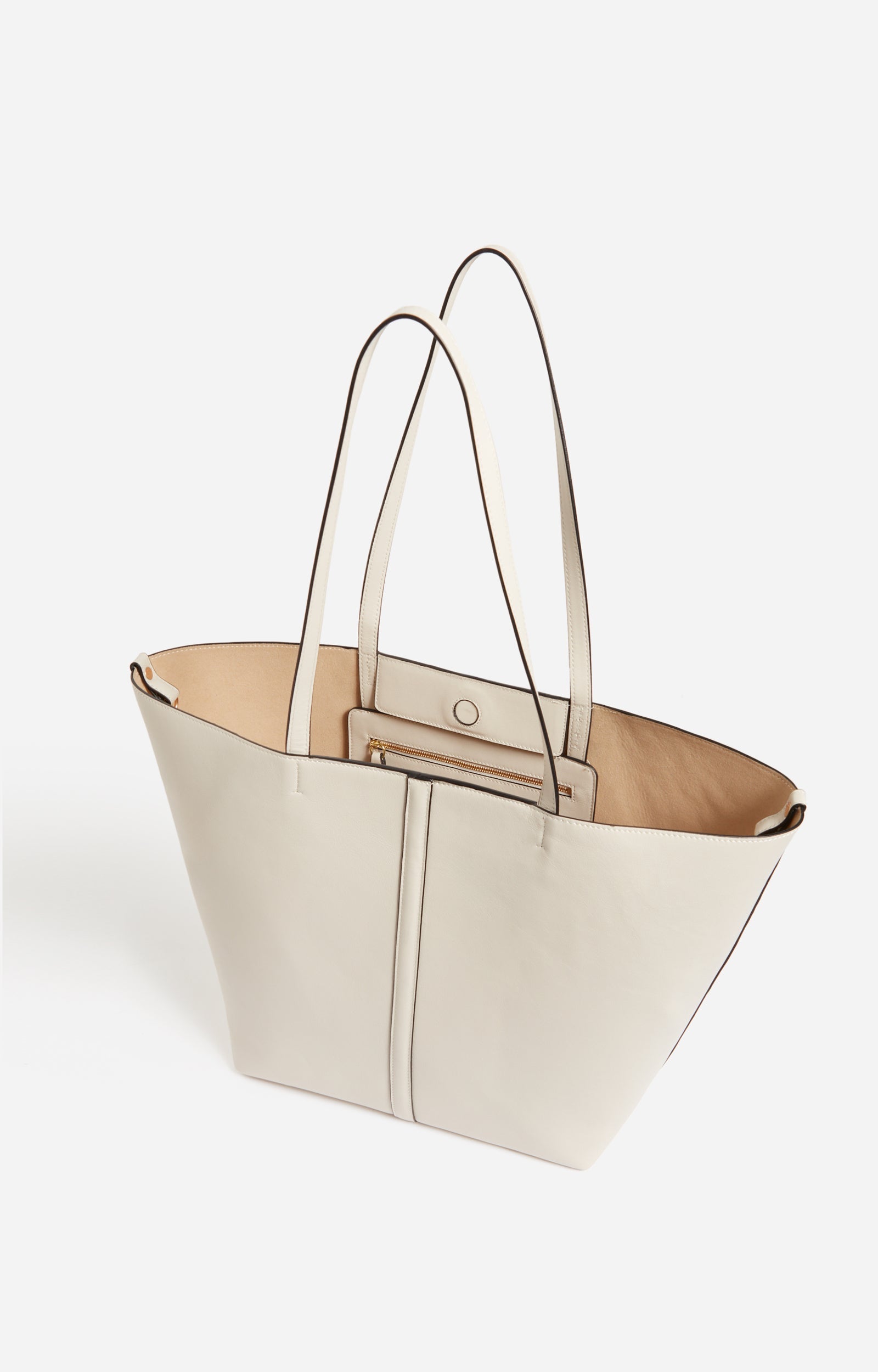 Grand cabas Daily en cuir - Ivoire