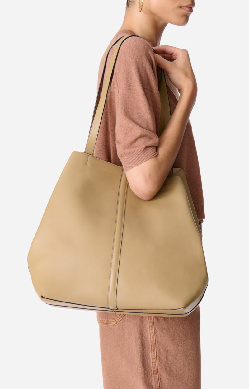 Grand cabas Daily en cuir - Olive