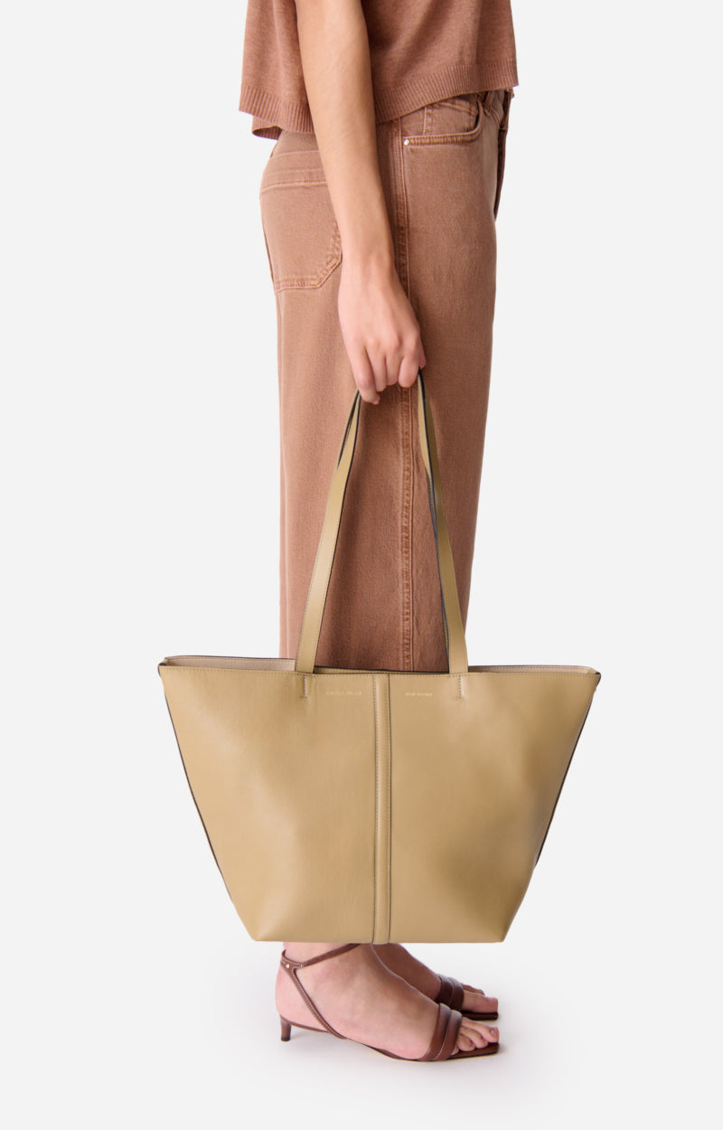 Petit cabas Daily en cuir - Olive