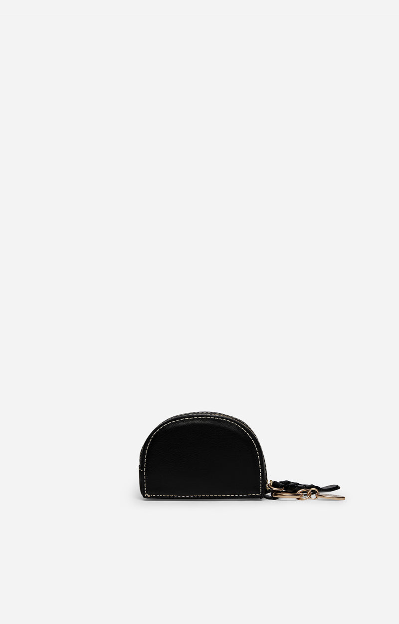 Porte-monnaie Lou en cuir - Noir
