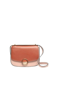 Petit sac à rabat Romy en cuir - Rouille
