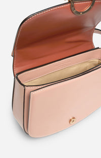 Petit sac à rabat Romy en cuir - Rouille